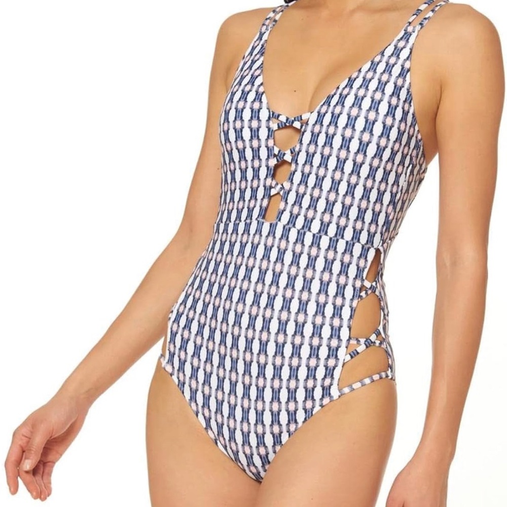 Jessica Simpson Tie Front Bathing Suit Size L